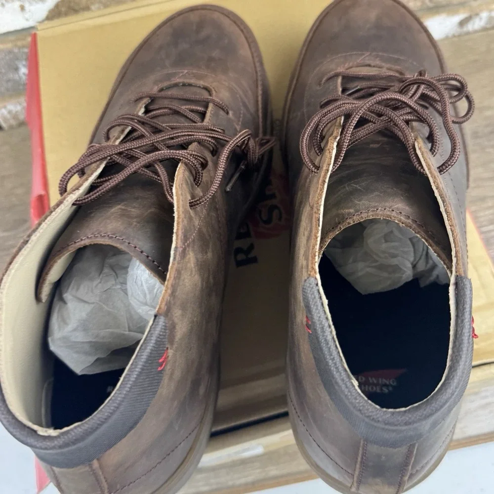 Red Wing Draftsmith 2180 Men's Aluminum Toe Chucka Brown Leather Sz 13 E2 Work